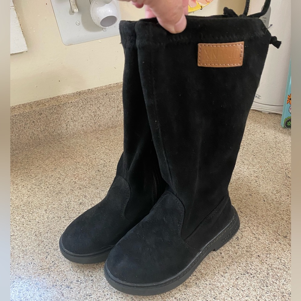 Black Suede soft top boot